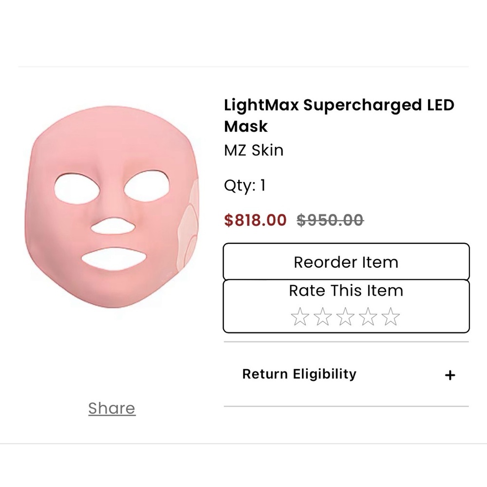 MZ Skin LED acne/anti-aging mask